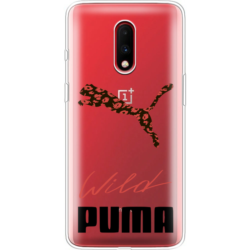 Прозрачный чехол Uprint OnePlus 7 Wild Cat