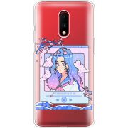Прозрачный чехол Uprint OnePlus 7 The Sakuras Will Cry For You