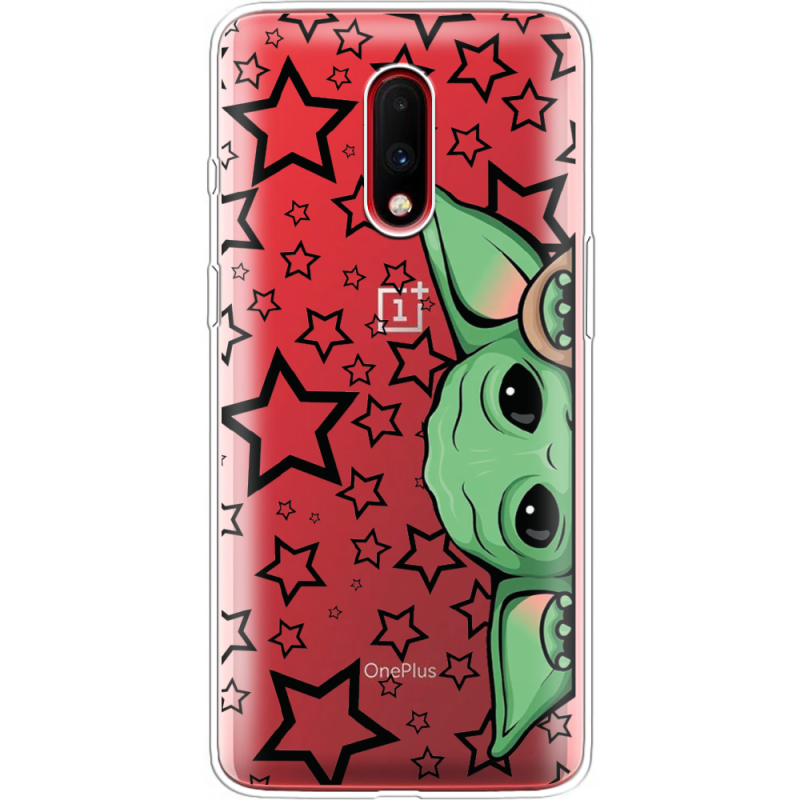 Прозрачный чехол Uprint OnePlus 7 Baby Yoda