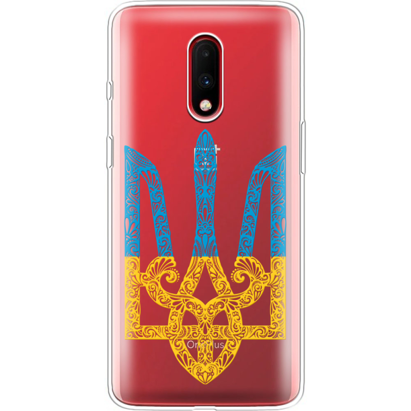 Прозрачный чехол Uprint OnePlus 7 Gold Trident