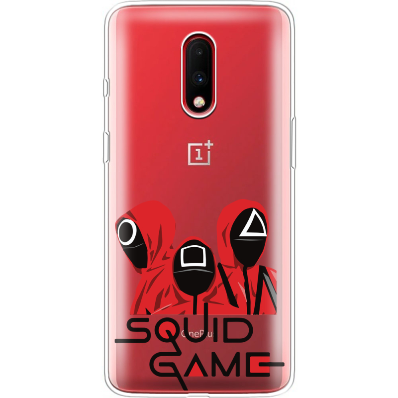 Прозрачный чехол Uprint OnePlus 7 siquid game люди в красном