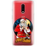 Прозрачный чехол Uprint OnePlus 7 Cool Santa
