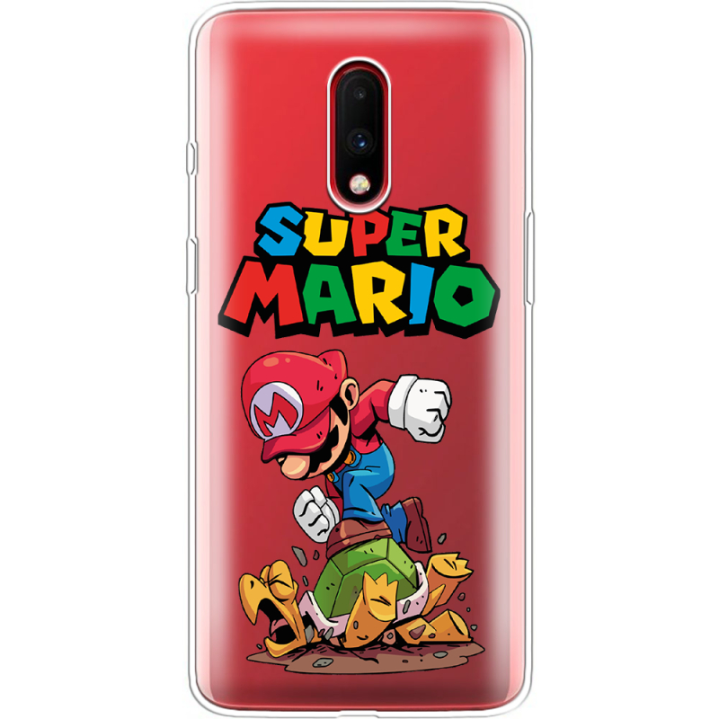 Прозрачный чехол Uprint OnePlus 7 Super Mario