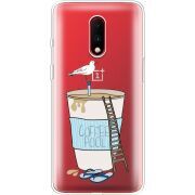 Прозрачный чехол Uprint OnePlus 7 Segull in Cofee Pool