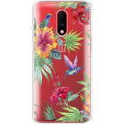 Прозрачный чехол Uprint OnePlus 7 Tropical