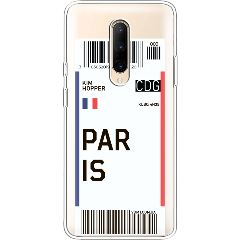 Прозрачный чехол Uprint OnePlus 7 Pro Ticket Paris