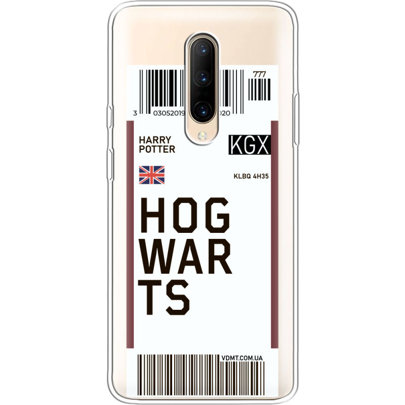 Прозрачный чехол Uprint OnePlus 7 Pro Ticket Hogwarts