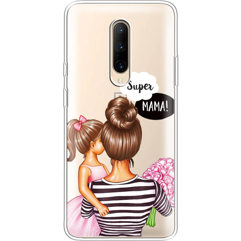 Прозрачный чехол Uprint OnePlus 7 Pro Super Mama and Daughter