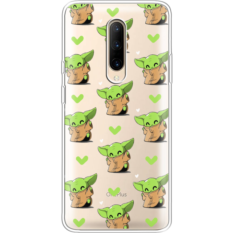 Прозрачный чехол Uprint OnePlus 7 Pro Pattern Baby Yoda