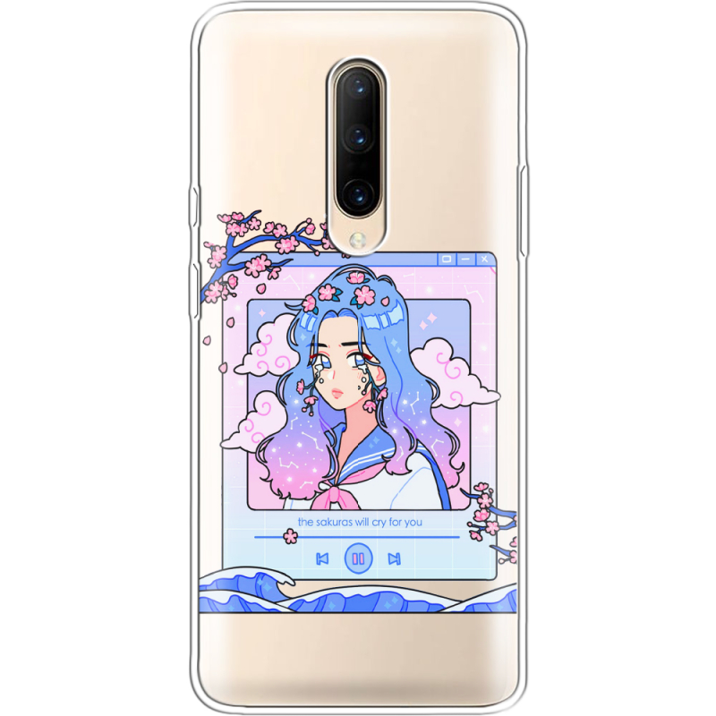 Прозрачный чехол Uprint OnePlus 7 Pro The Sakuras Will Cry For You