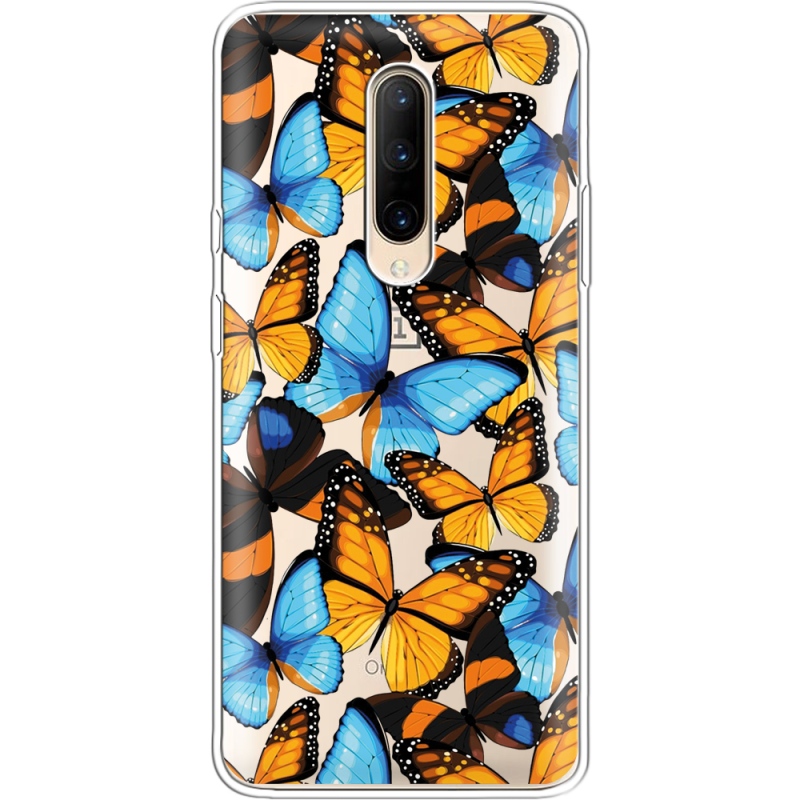Прозрачный чехол Uprint OnePlus 7 Pro Butterfly Morpho