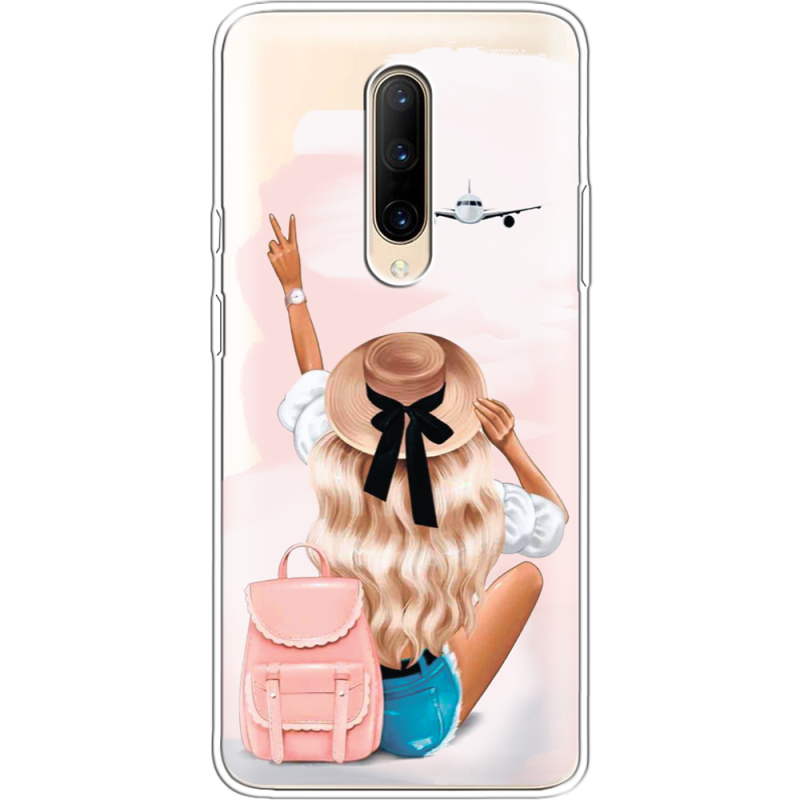 Прозрачный чехол Uprint OnePlus 7 Pro Travel Girl