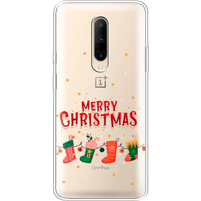 Прозрачный чехол Uprint OnePlus 7 Pro Merry Christmas