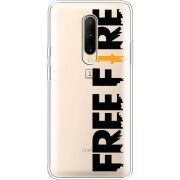 Прозрачный чехол Uprint OnePlus 7 Pro Free Fire Black Logo