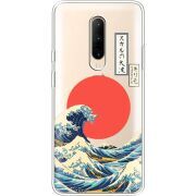 Прозрачный чехол Uprint OnePlus 7 Pro Большая волна в Канагаве