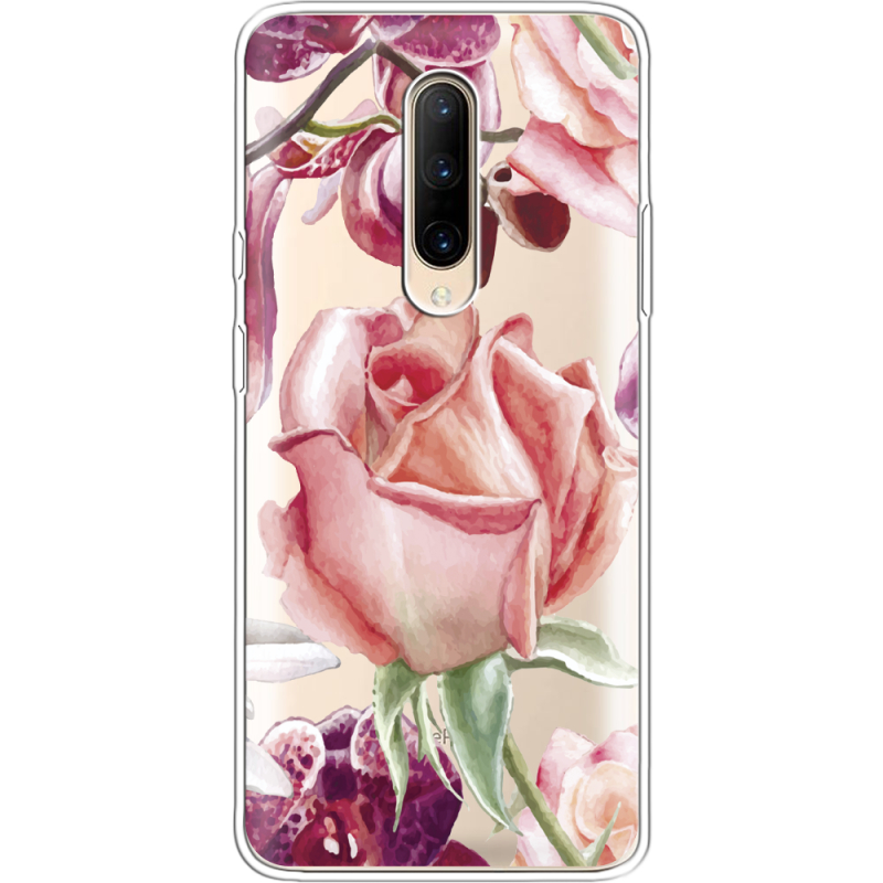 Прозрачный чехол Uprint OnePlus 7 Pro Rose