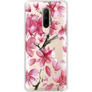 Прозрачный чехол Uprint OnePlus 7 Pro Pink Magnolia