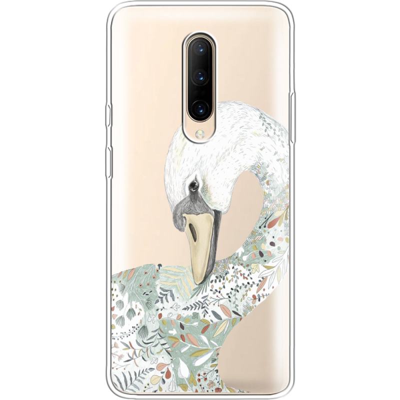 Прозрачный чехол Uprint OnePlus 7 Pro Swan