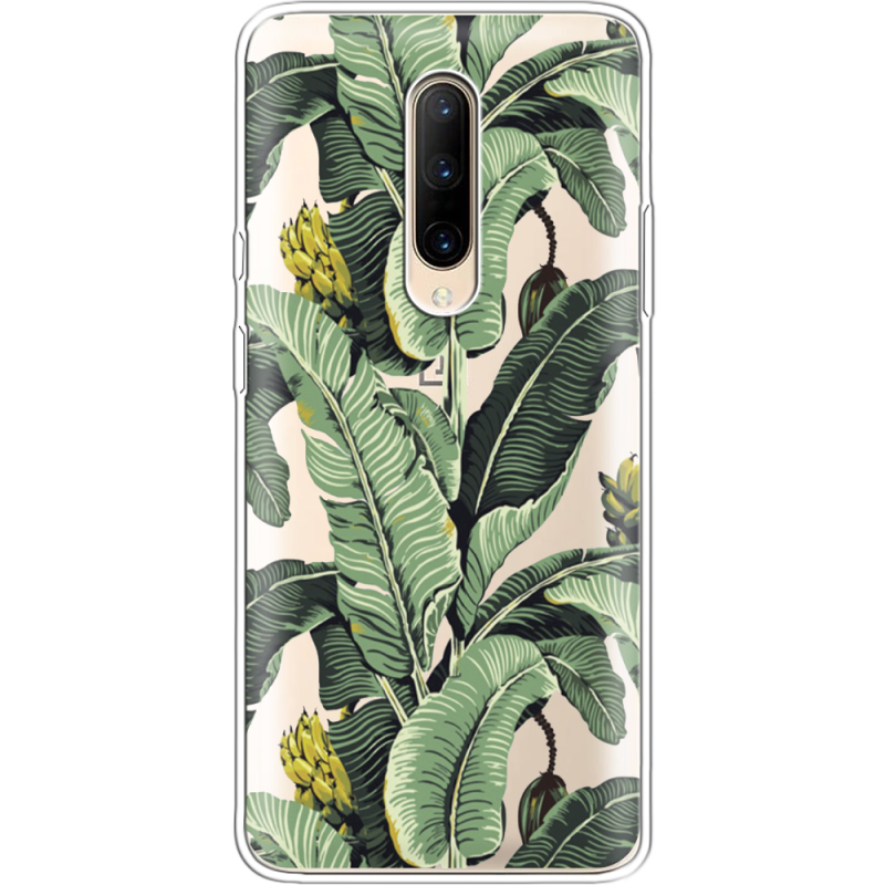 Прозрачный чехол Uprint OnePlus 7 Pro Banana Leaves