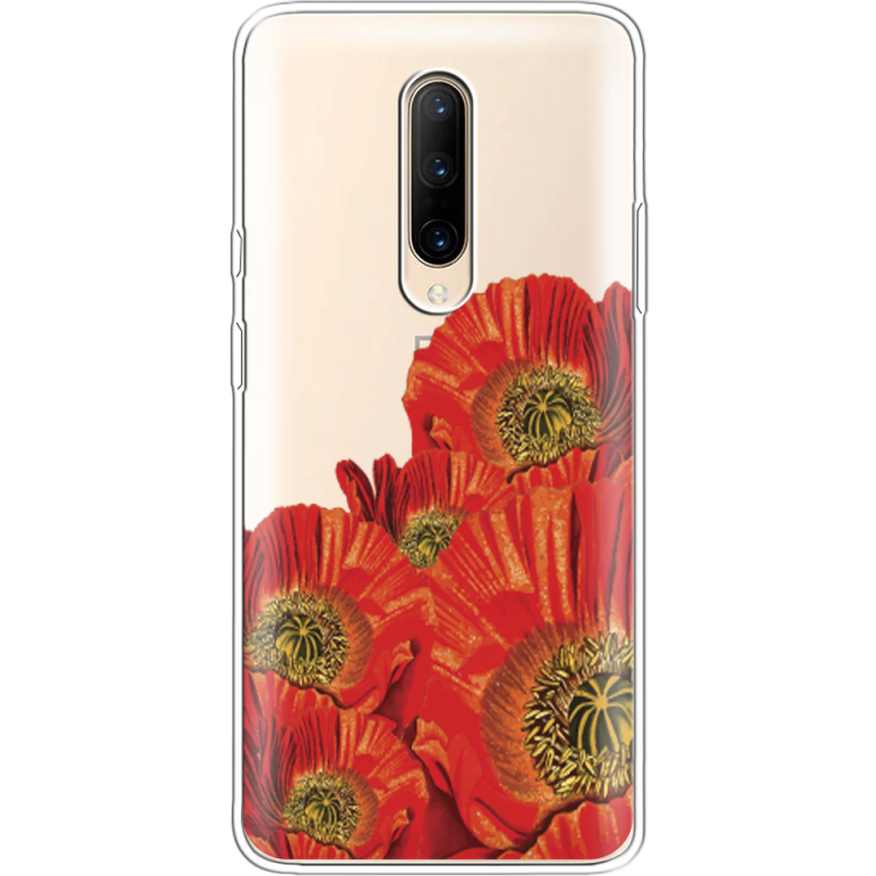 Прозрачный чехол Uprint OnePlus 7 Pro Red Poppies