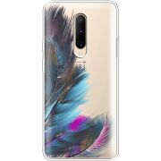 Прозрачный чехол Uprint OnePlus 7 Pro Feathers