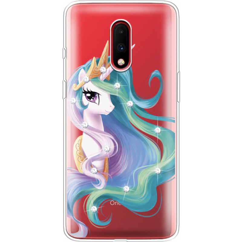 Чехол со стразами OnePlus 7 Unicorn Queen