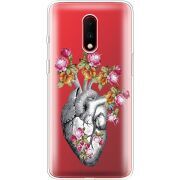 Чехол со стразами OnePlus 7 Heart