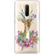 Чехол со стразами OnePlus 7 Pro Deer with flowers