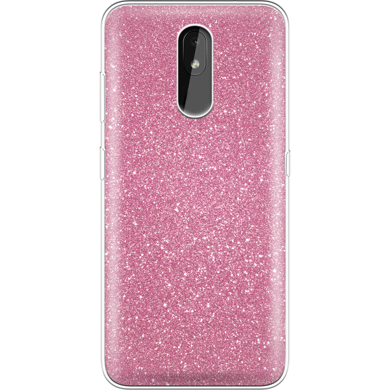 Чехол с блёстками Nokia 3.2 Розовый
