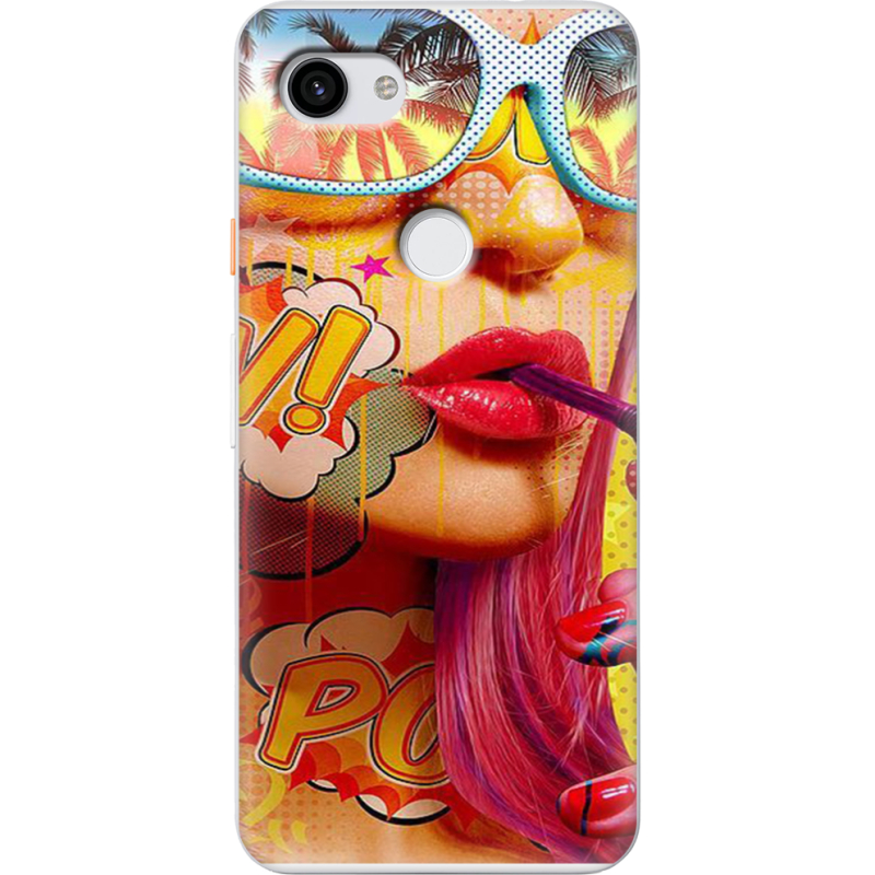 Чехол Uprint Google Pixel 3a Yellow Girl Pop Art