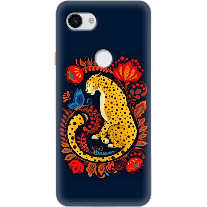 Чехол Uprint Google Pixel 3a Petrykivka Leopard