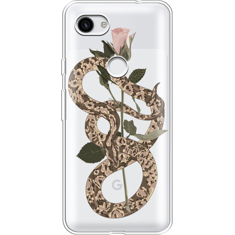 Прозрачный чехол Uprint Google Pixel 3a Glamor Snake