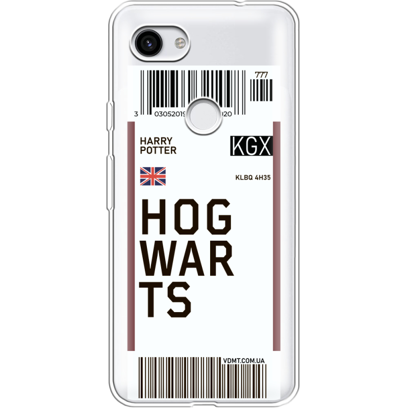 Прозрачный чехол Uprint Google Pixel 3a Ticket Hogwarts