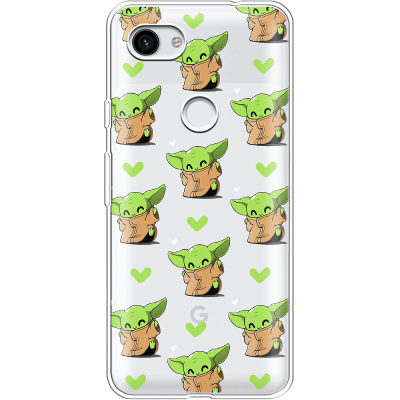 Прозрачный чехол Uprint Google Pixel 3a Pattern Baby Yoda