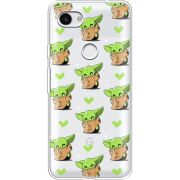 Прозрачный чехол Uprint Google Pixel 3a Pattern Baby Yoda