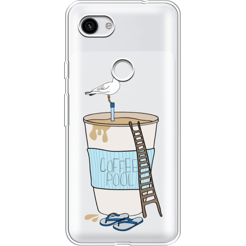 Прозрачный чехол Uprint Google Pixel 3a Segull in Cofee Pool