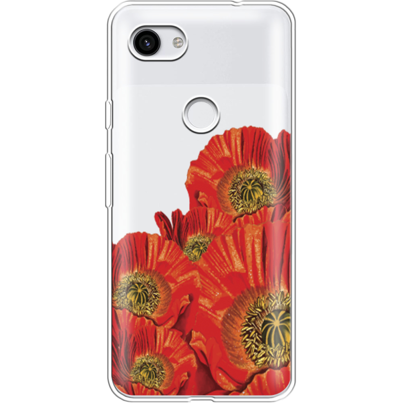 Прозрачный чехол Uprint Google Pixel 3a Red Poppies