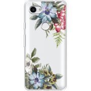 Прозрачный чехол Uprint Google Pixel 3a Floral