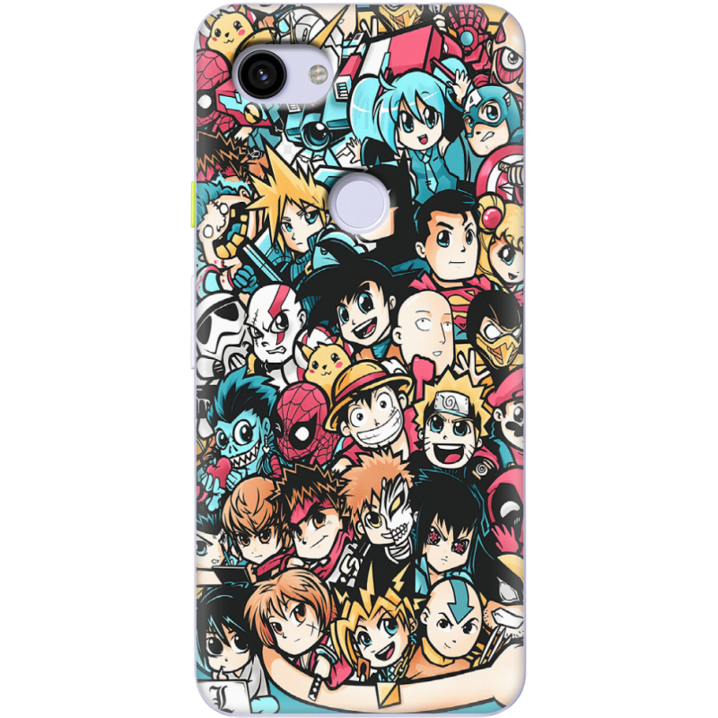 Чехол Uprint Google Pixel 3a XL Anime Stickers