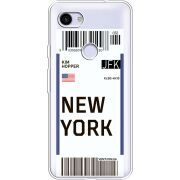 Прозрачный чехол Uprint Google Pixel 3a XL Ticket New York