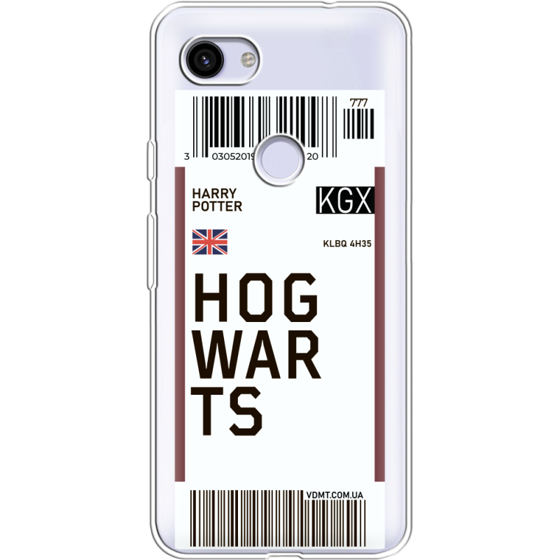 Прозрачный чехол Uprint Google Pixel 3a XL Ticket Hogwarts