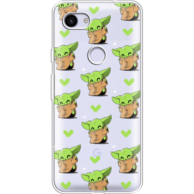 Прозрачный чехол Uprint Google Pixel 3a XL Pattern Baby Yoda