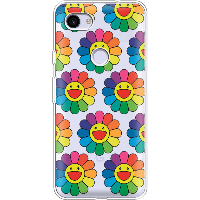 Прозрачный чехол Uprint Google Pixel 3a XL Hippie Flowers