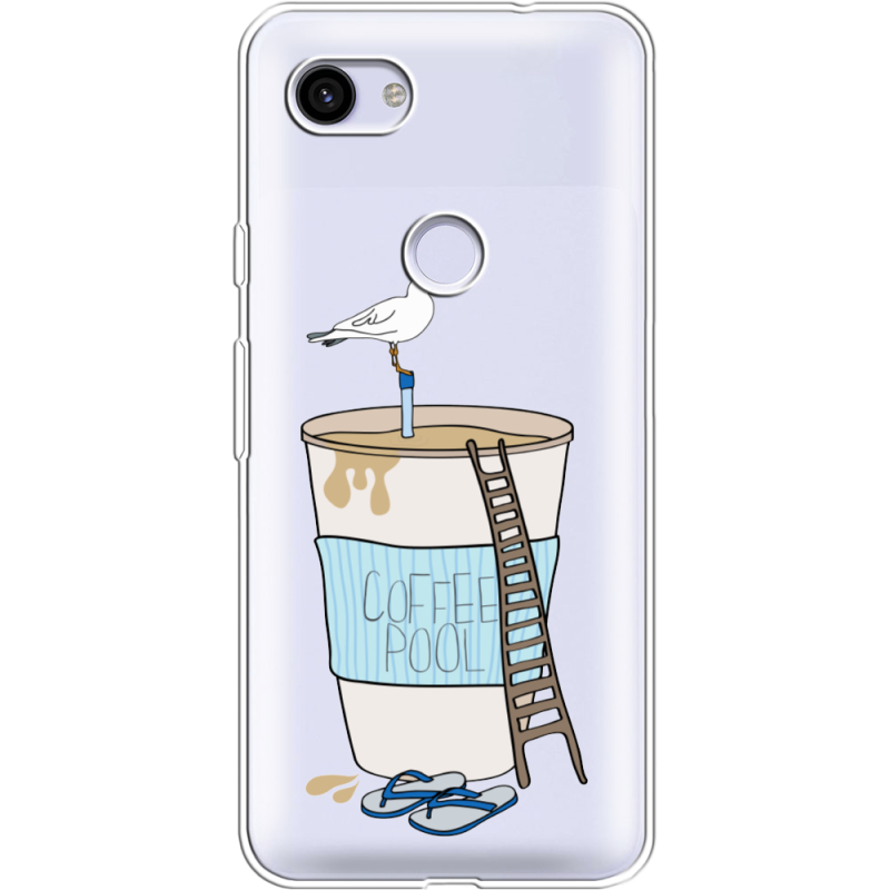 Прозрачный чехол Uprint Google Pixel 3a XL Segull in Cofee Pool