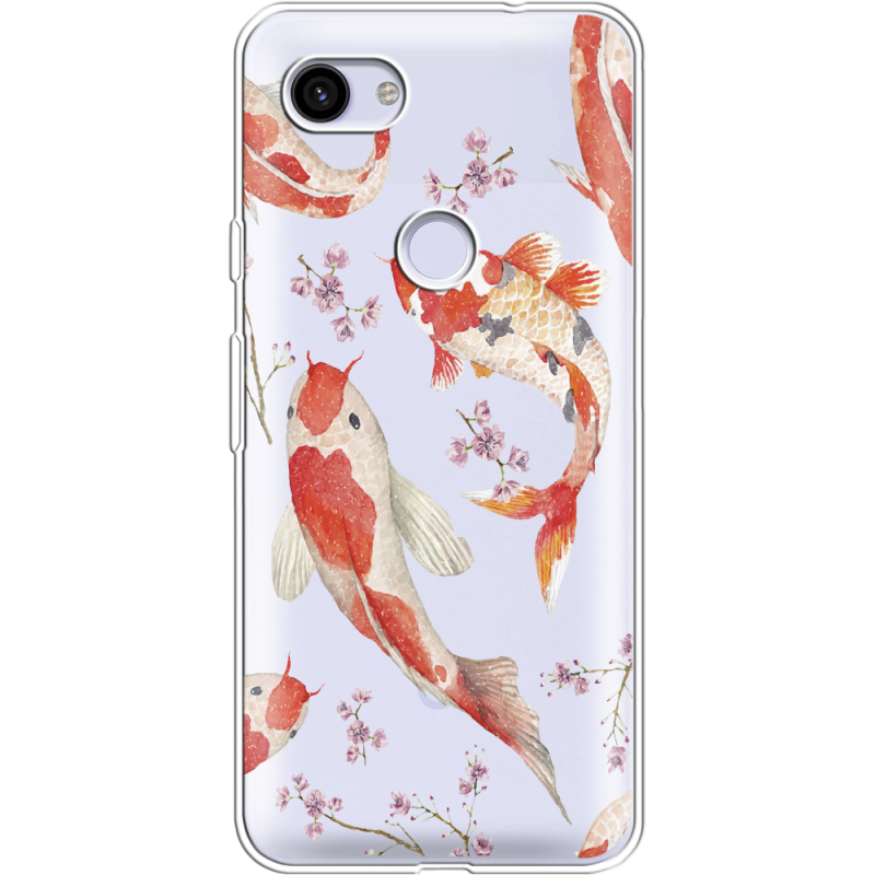 Прозрачный чехол Uprint Google Pixel 3a XL Japanese Koi Fish