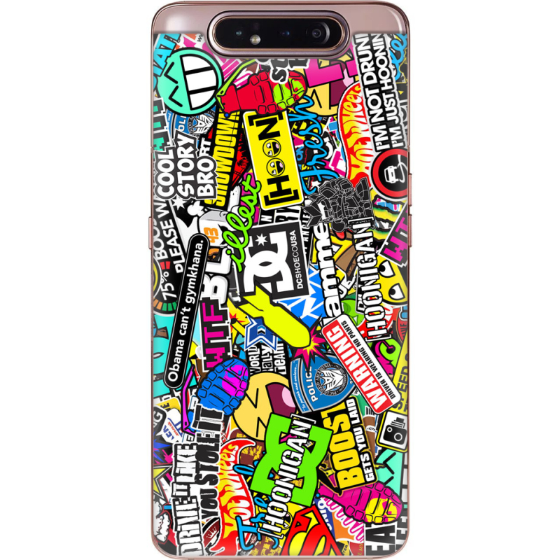 Чехол Uprint Samsung A805 Galaxy A80 Multicolored Inscriptions