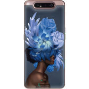 Чехол Uprint Samsung A805 Galaxy A80 Exquisite Blue Flowers