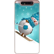 Чехол Uprint Samsung A805 Galaxy A80 Skier Snowman