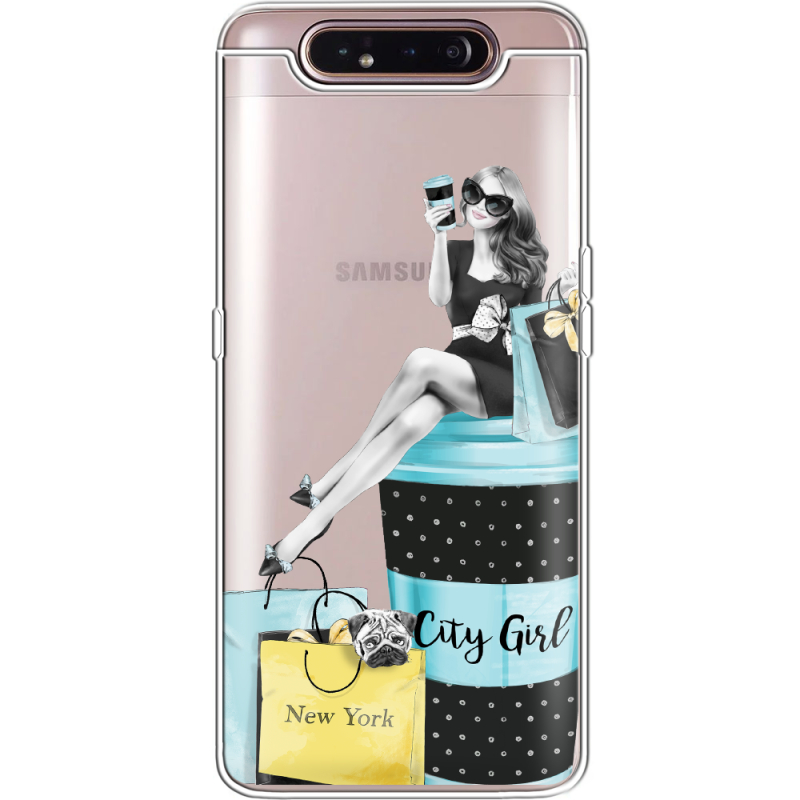 Прозрачный чехол Uprint Samsung A805 Galaxy A80 City Girl
