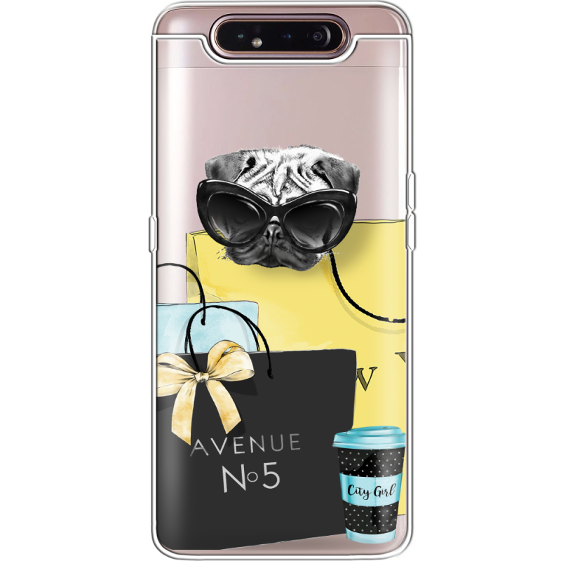 Прозрачный чехол Uprint Samsung A805 Galaxy A80 Fashion Pug